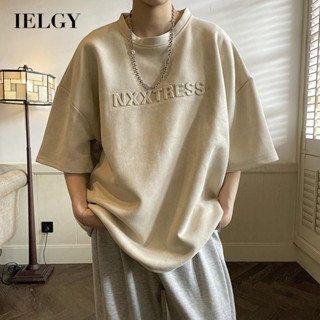 IELGY เสื้อยืด ลายนูน สไตล์ญี่ปุ่น ไฮเอนด์ สําหรับผู้ชาย