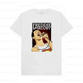 [S-5XL]เสื้อยืด พิมพ์ลาย freddie mercury QUEEN พรีเมี่ยม