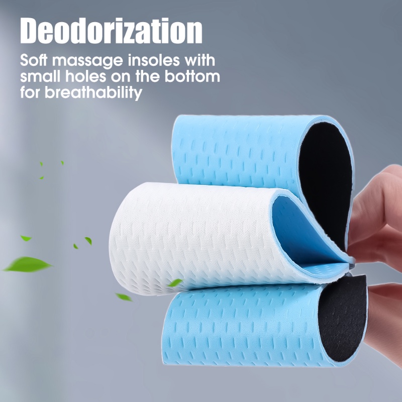 ฤดูร้อน บาง ระบายอากาศ กันลื่น ซับเหงื่อ กลิ่น พื้นรองเท้านุ่ม ยืดหยุ่น ยาง กีฬา แผ่นรองเท้า สําหรับผู้ชาย ผู้หญิง - รูปที่ 4