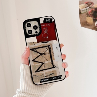 【BASQUIAT Crown Dinosaur】Casetify เคสโทรศัพท์มือถือ tpu กันกระแทก ลายมงกุฎ และไดโนเสาร์ แฟชั่น สําหรับ iPhone 14 Pro Max 14 13 Pro 11 Pro Max XR XS Max 6 7 8 plus SE 2020 12 14 plus 12 Pro Max เคส