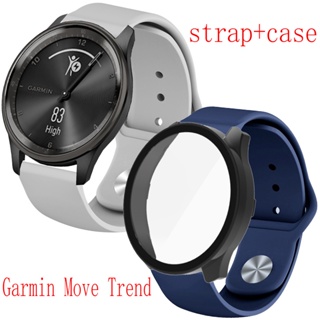 สายนาฬิกาข้อมือซิลิโคน สีดํา แบบเปลี่ยน สําหรับ Garmin vivomove Garmin Move