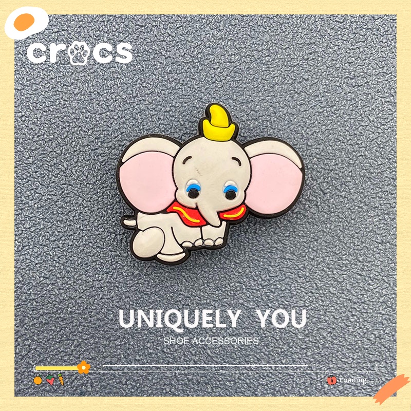 Crocs jibbitz charms การ์ตูนดัมโบ้ สัตว์ รองเท้า ดอกไม้ รองเท้า หัวเข็มขัด น่ารัก อุปกรณ์เสริม Crocs charm Disney