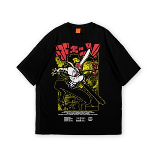 tshirt เสื้อยืด พิมพ์ลายอนิเมะ Chainsaw MAN DROP 09mc สําหรับผู้ชาย(S-5XL)