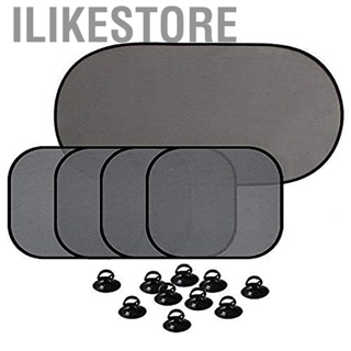 Ilikestore 5 Pcs Car Sun Shade Window for Side and Rear with Suction Cups Sunshade Protector