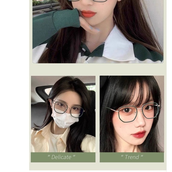 【พร้อมสต็อก】แว่นกรองแสง แว่นตาสายตาสั้น 0°-600° ป้องกันรังสี กรอบเหลี่ยม แฟชั่นสำหรับผู้ชาย และผู้หญิง เลนส์ถอดได้ 040