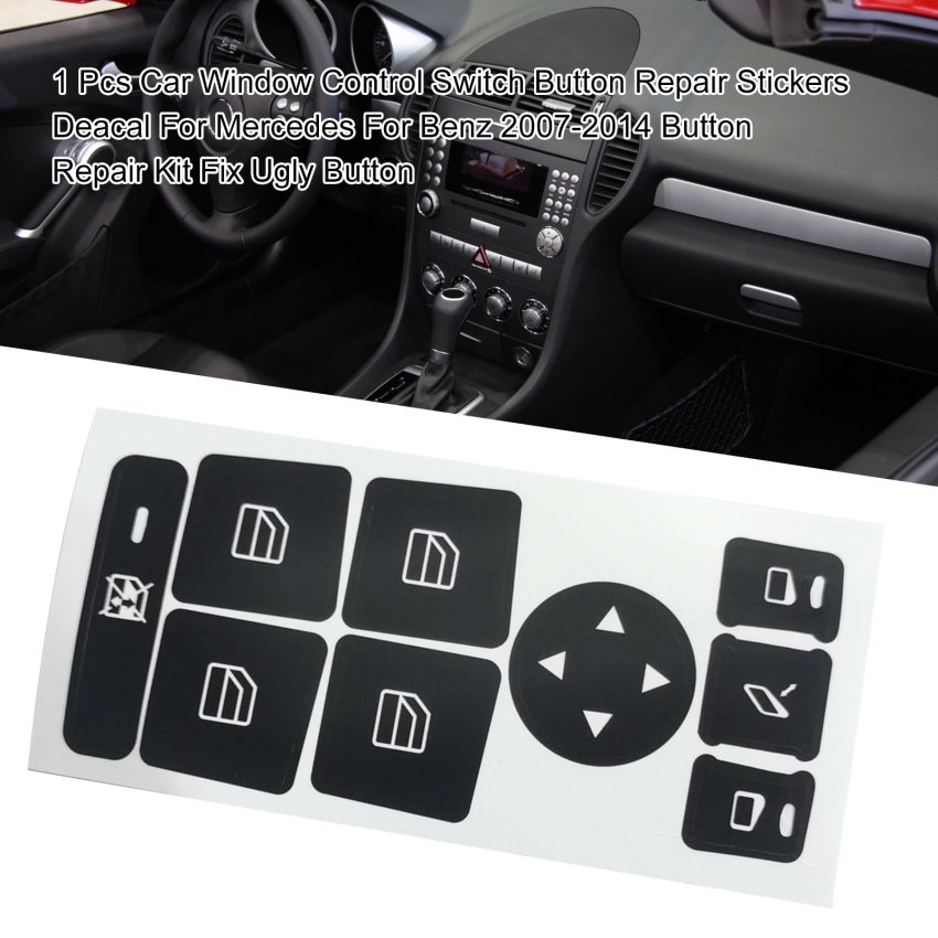 สติกเกอร์ปุ่มกดควบคุมหน้าต่างรถยนต์ สําหรับ Mercedes For Benz 2007-2014 1 ชิ้น