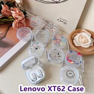 【คุณภาพสูง】เคสหูฟัง แบบใส ลายการ์ตูน สําหรับ Lenovo XT62