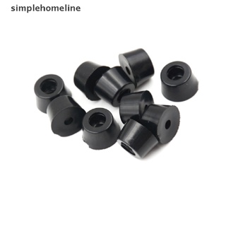 [simplehomeline] 10Pcs 17 x 10mm Round Cabinet Black Rubber Instrument Case Feet Foot Circular New Stock