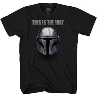 เสื้อยืดแขนสั้น​พร้อมส่ง​ เสื้อยืดผู้ชายแฟชั่น Star Wars The Mandalorian This Is The Way T-Shirt t shirt men cotton  EET