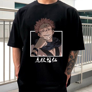 Jujutsu Kaisen Itadori Yuji Men Short Sleeve T-shirts Loose Harajuku Printed Women Korean Style_03