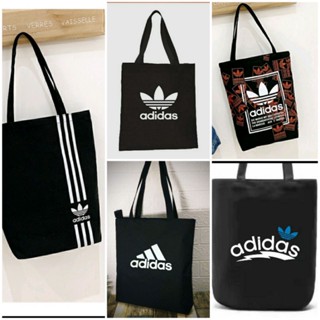 พร้อมส่ง Adidas กระเป๋าผ้าแคนวาส ทรงโท้ท สําหรับนักเรียน GKG4