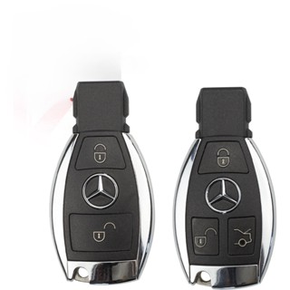 Mercedes Benz C class GLC class E class GLE class S class updating ปลอกกุญแจรีโมต 2/3 ปุ่ม สําหรับเปลี่ยน BGA NEC smart key shell (ชั้นวางแบตเตอรี่เดี่ยว)