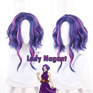 วิกผมคอสเพลย์ อนิเมะ My Hero Academia Lady Nagant สีฟ้า สีม่วง สําหรับปาร์ตี้ฮาโลวีน