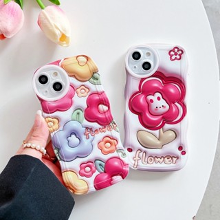 Cartoon Casing Redmi Note 12 4G 5G 11S 11 10s 10 Pro 9 8 12C A1 10C 10A 9C 9S 9A 6A 5A POCO X4 X5 M3 X3 M4 Pro 4G F5 5G NFC K40S Visual 3D Flower Fine Hole Airbag Shockproof Waves Edge Phone Case Cover STB 37