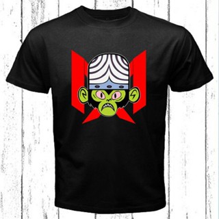 เสื้อยืดแขนสั้นCartoon network  MOjo jojo and The Powerpuff Girls mens 100% cotton round neck short -sleeved T-shirtS-5