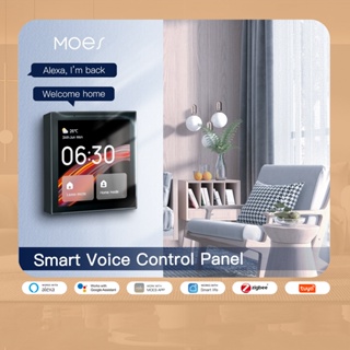 Tuya แผงควบคุมหน้าจอสัมผัส Wifi Alexa ควบคุมด้วยเสียง ZigBee Hub ในตัว สําหรับฉากอัจฉริยะ Alexa bulid in หน้าจอ 4 นิ้ว