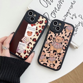 Leather Casing for Samsung A23 A32 A52 A52s A53 5G S20 S21 S22 S23 Plus Ultra FE Lovely Bear Pattern Comera Lens Full Protective Cover TPU Silicone Soft Case | XMD 138