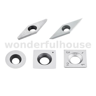 Wonderfulhouse เม็ดมีดกลึงคาร์ไบด์ สําหรับงานไม้ 10 ชิ้น
