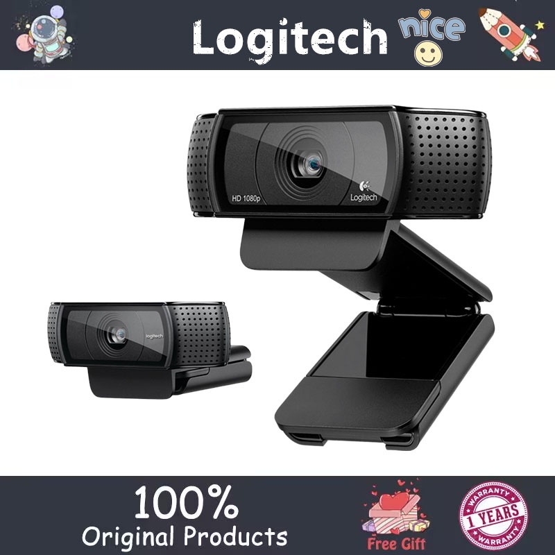 Logitech C920e 1080P full HD ออโต้โฟกัส พร้อมไมโครโฟน ประชุมสด สํานักงาน