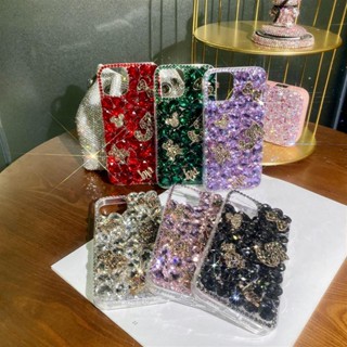 เคส case Oppo Reno 10 8T 4G 5G Reno 8 7 4G 5G Reno 7Z 8Z 5G Reno 8 Pro 5Gโทรศัพท์มือถือ ประดับกลิตเตอร์ พลอยเทียม ลายหยดน้ํา 3D หรูหรา สําหรับ