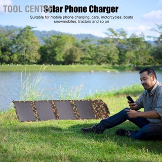 Tool Center ชุดแผงพลังงานแสงอาทิตย์ 40W 2 พอร์ต Usb คริสตัลไลน์ ชาร์จแบตเตอรี่ 12V ลายพราง สําหรับตั้งแคมป์