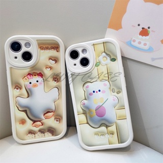 เคสนิ่ม ลายดอกไม้ หมี เป็ด สําหรับ Oppo A17 A57 A12 A12e A3s A5 Ax5 A7 A5s A16 A16s A15 A15s A35 A54 A31 2020 A9 2020 A5 2020 A92 A52 A53 A33 A78 A55