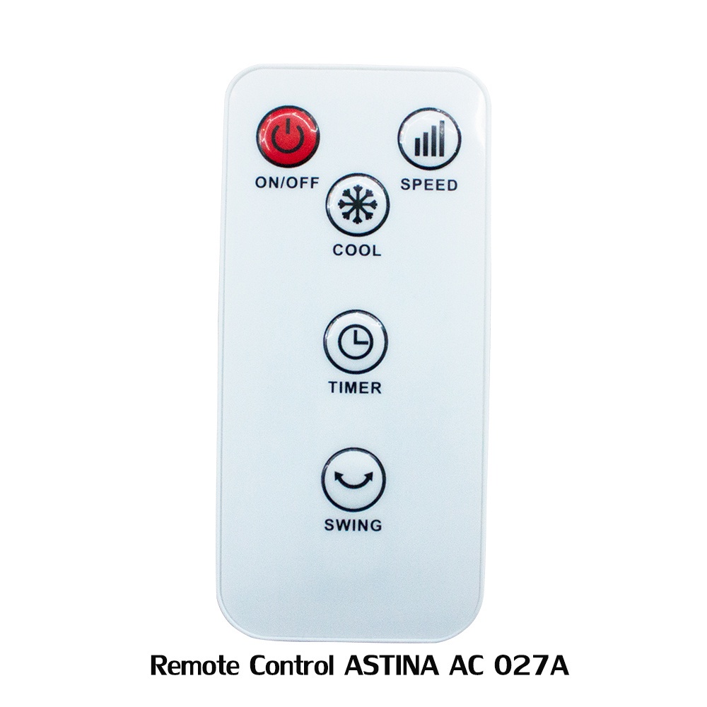 รีโมท ASTINA REMOTE CONTROL (AC 027A) ใช้สำหรับ พัดลมไอเย็น รุ่น AC027A รีโมททีวี/รีโมทแอร์/รีโมท/รี