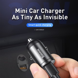 ลำโพง Baseus Quick Charge 4.0 3.0 USB Car Charger For Xiaomi Mi Sumsung Phone QC4.0 QC3.0 QC Type C Fast Car charger