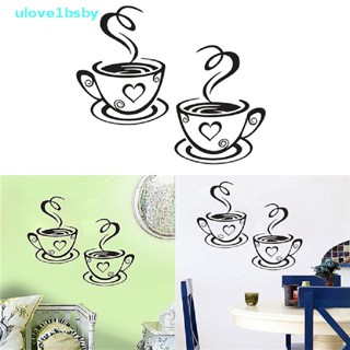 Ulove1bsby สติกเกอร์ไวนิล ลายถ้วยกาแฟ ชา กาแฟ สําหรับตกแต่งห้องครัว ผับ ร้านอาหาร TH