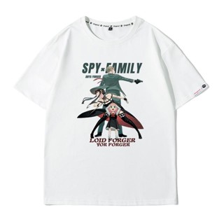 สะดวกสบาย ✶Spy × Family เสื้อยืดการ์ตูน เสื้อผ้าอนิเมะ Lloyd Fudge Ania Yor Briar แขนสั้น ins