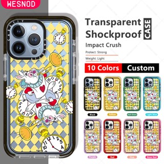 เคสโทรศัพท์มือถือ ลายการ์ตูนดิสนีย์ อลิซ อิน วันเดอร์แลนด์ กระต่ายสีขาว พร้อมช่องใส่บัตร สําหรับ IPhone 12 Pro Max 11 13 15 14 X Xs Xr 7 8 Plus Se20 22 Mini