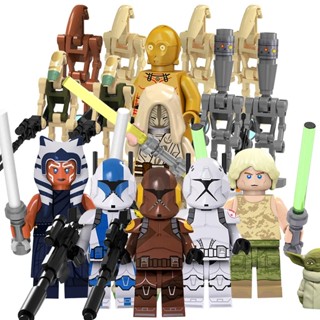 ฟิกเกอร์ รูปนักรบอวกาศ Ahsoka Temple Guard Luke Skywalker C-3po Driver Battle Droid ขนาดเล็ก ของเล่นสําหรับเด็ก