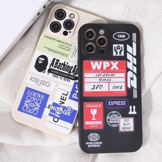 เคสป้องกันโทรศัพท์มือถือ ลายฉลาก Street Wear สําหรับ Apple Iphone 11 13ProMax 14 13 12 14