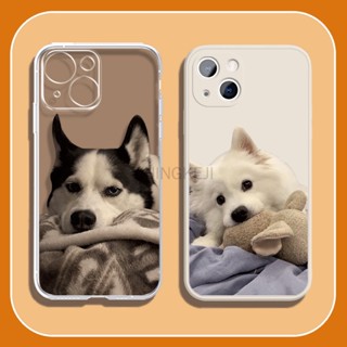 เคสโทรศัพท์มือถือ ซิลิโคน ลายสุนัขฮัสกี้น่ารัก สําหรับ Iphone 14plus xsmax ip13 12 XR XS 78plus i11