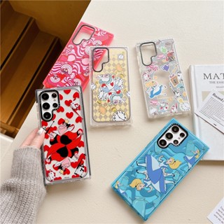 CASETIFY ใหม่ เคสโทรศัพท์มือถือ TPU นิ่ม แบบใส กันกระแทก ลาย Alice in Wonderland แฟชั่น สําหรับ Samsung Galaxy S23 Ultra Plus S22 Ultra S21 Ultra Plus S20+