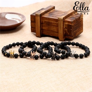 Ellastore123 สร้อยข้อมือลูกปัดหิน ลายดอกไม้ ติดทนนาน เครื่องประดับ สําหรับผู้ชาย ผู้หญิง ปาร์ตี้