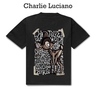 เสื้อยืดคอกลม เสื้อยืดแขนสั้น เสื้อยืดไม่ต้องรีด Charlie Luciano เสื้อยืดลําลอง แขนสั้น พิมพ์ลายกราฟฟิติ เหมาะกับฤดูร้อน