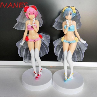 ฟิกเกอร์ Ivanes Japanese Anime Re Rem Action Figure ขนาด 22 ซม. สําหรับตกแต่งชุดว่ายน้ํา