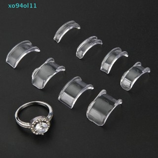Xo94ol ซิลิโคนใส 8 ขนาด ปรับขนาดแหวนได้ สําหรับลดขนาดเครื่องประดับ