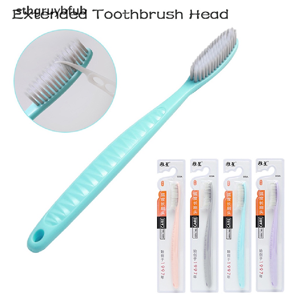 STHB 1PC แปรงสีฟันยาวพิเศษขนแปรงนุ่มพิเศษสําหรับผู้ใหญ่ทําความสะอาดฟัน TH