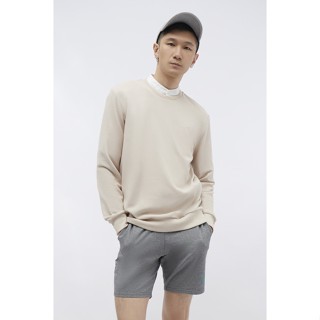 ESP เสื้อถักนิตแขนยาว ผู้ชาย สีงาช้าง | Long Sleeve Knit Sweatshirt | 3720