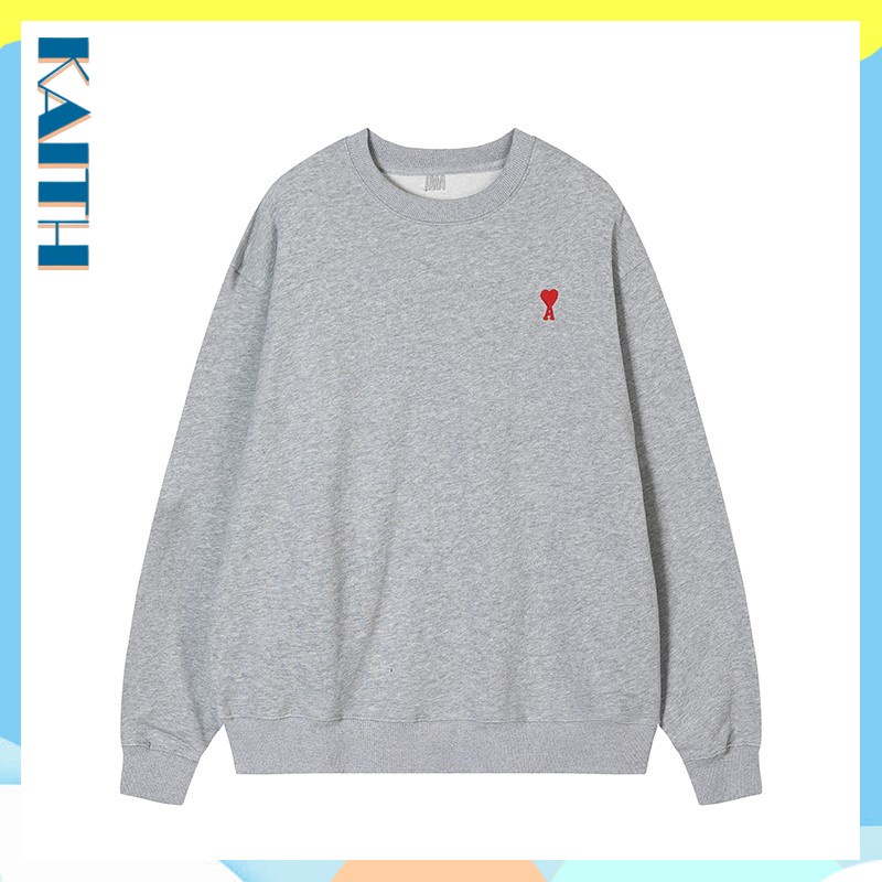 พร้อมส่ง เสื้อกันหนาวแขนยาว มีฮู้ด ผ้าฝ้าย ขนาดใหญ่ ปักลายหัวใจ ขนาดเล็ก สีสันสดใส สไตล์เกาหลี สําหรับผู้ชาย และผู้หญิง