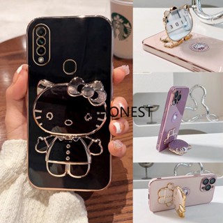 เคส Xiaomi Redmi 9 Prime เคส Redmi 11 Prime เคส Redmi 10 Prime plus Casing Redmi 10X Pro Note 8T Case Redmi 5 plus Case Redmi Note 11R Note 11T pro Case Cute Anime Cartoon Vanity Mirror Hello Kitty Holder Phone Case With Metal Sheet TK โทรศัพท์มือถือ