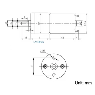 (1ชิ้น) JB361 มอเตอร์ มอเตอร์เกียร์ มอเตอร์อเนกประสงค์ 25GA-370 12VDC 400RPM DC Gear Motor (Shaft D, 4mm)