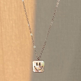 Simple Smiling Face Necklace Female Minority New Fashion Advanced Design Collarbone Chain