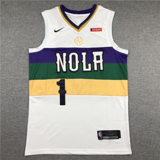 เสื้อกีฬาแขนสั้น ลายทีม Pelicans Zhuangyuan Fat Tiger Sian Williams ชุดเครื่องแบบบาสเก็ตบอล ปักลายเมือง 1 ชุด 720538