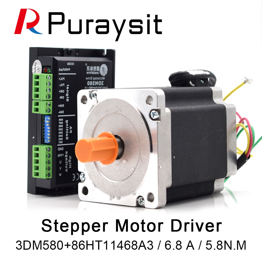 SZ Puraysit Leadshine Stepper Motor Driver 3DM580+86HT11468A3 3Phase 6.8A 5.8N.M