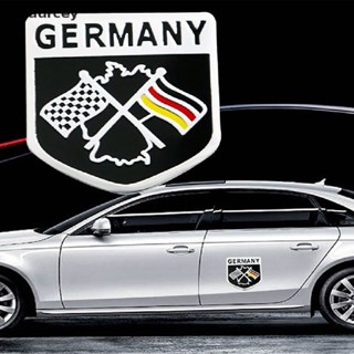 อุปกรณ์รถยนต์ maurcey 3D Aluminium Auto Car Emblem Germany German Flag Logo Grille Badge Decal Sticker MC