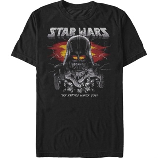 เสื้อยืดแขนสั้นDarth Vader The Empire Wants You Star Wars T-Shirt เสื้อยืด cotton เสื้อยืดสีขาว เสื้อยืดสีพื้น เสื้อคนอ้