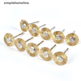 [simplehomeline] 10 PCS 22mm Brass Wire Wheel Brush Fit Grinder Rotary Tools T-copper Wire Brushs New Stock